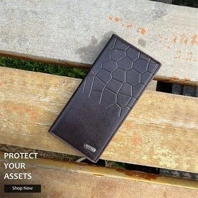 Premium Leather Wallet for Men – Stylish Croc Texture & Durable Design