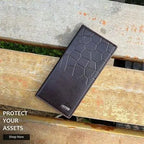 Premium Leather Wallet for Men – Stylish Croc Texture & Durable Design