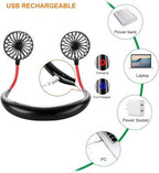 USB Neck Fan – 360° Rotatable | 3 Speed Portable Cooling Fan