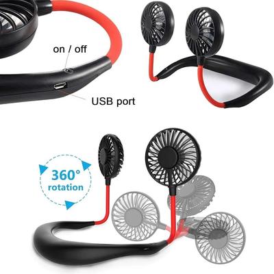 USB Neck Fan – 360° Rotatable | 3 Speed Portable Cooling Fan