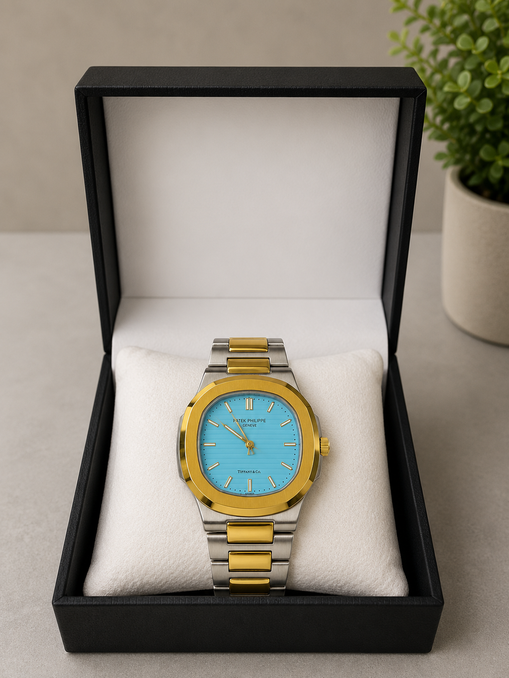 Luxury Two-Tone Men's Watch – Premium Stainless Steel Wristwatch