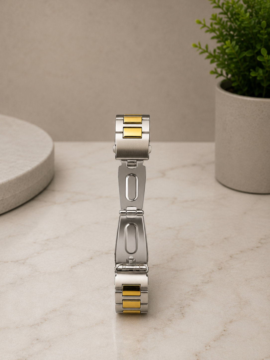 Luxury Two-Tone Men's Watch – Premium Stainless Steel Wristwatch